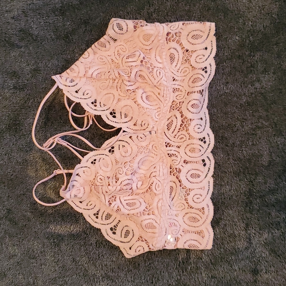 PINK light pink bralette